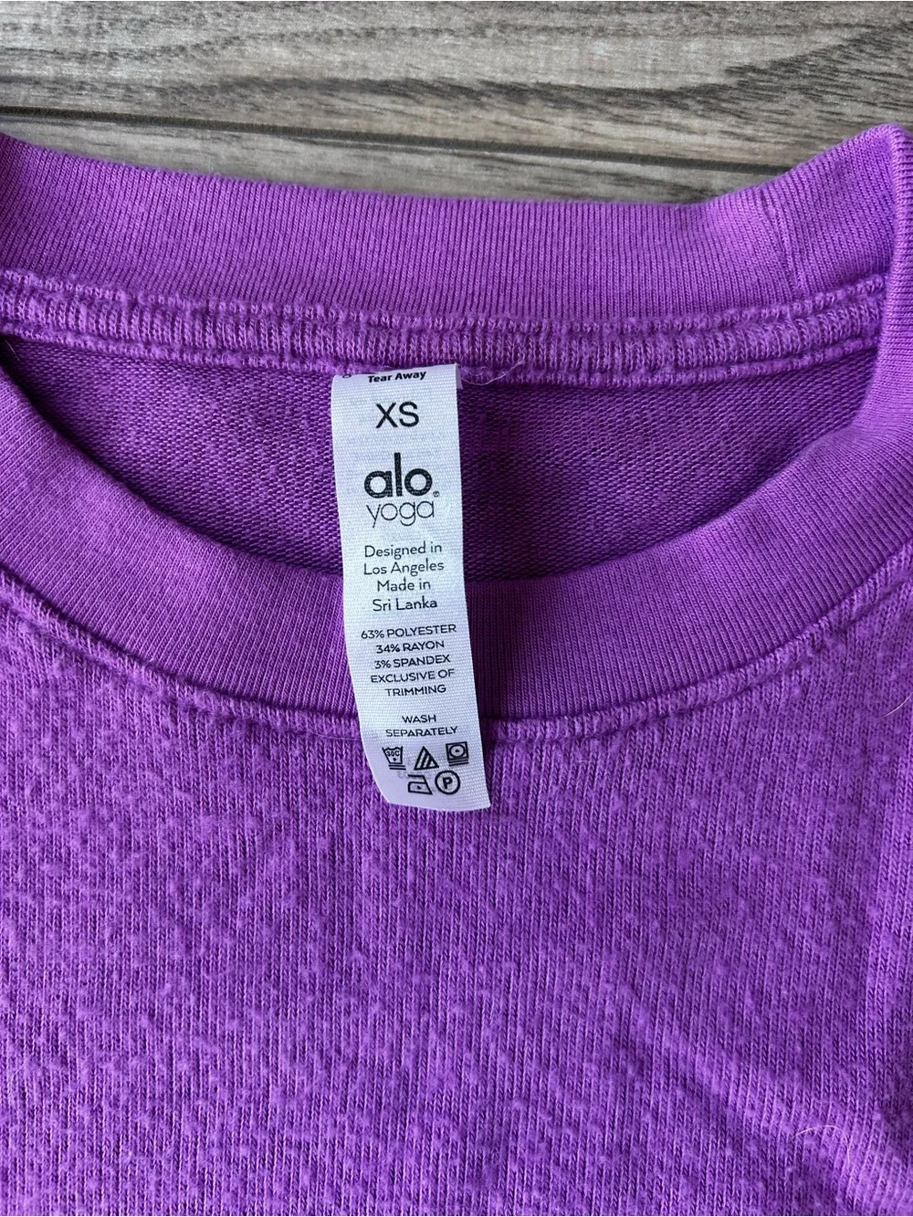 ALO Yoga Crewneck Sweater in Vibrant Purple